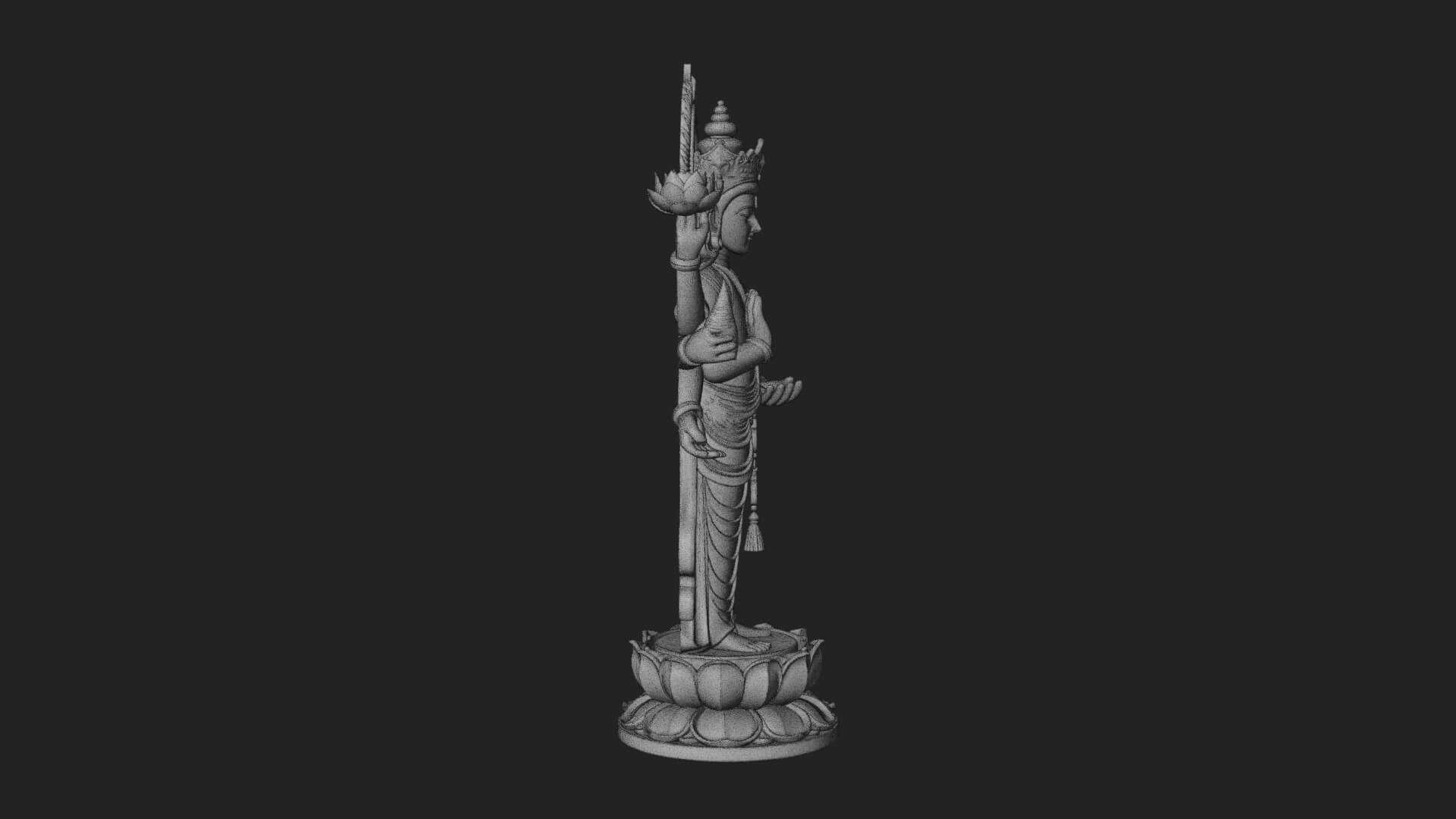 Multi-Armed Guanyin Statue Design 8 3D Print Model 3D Model