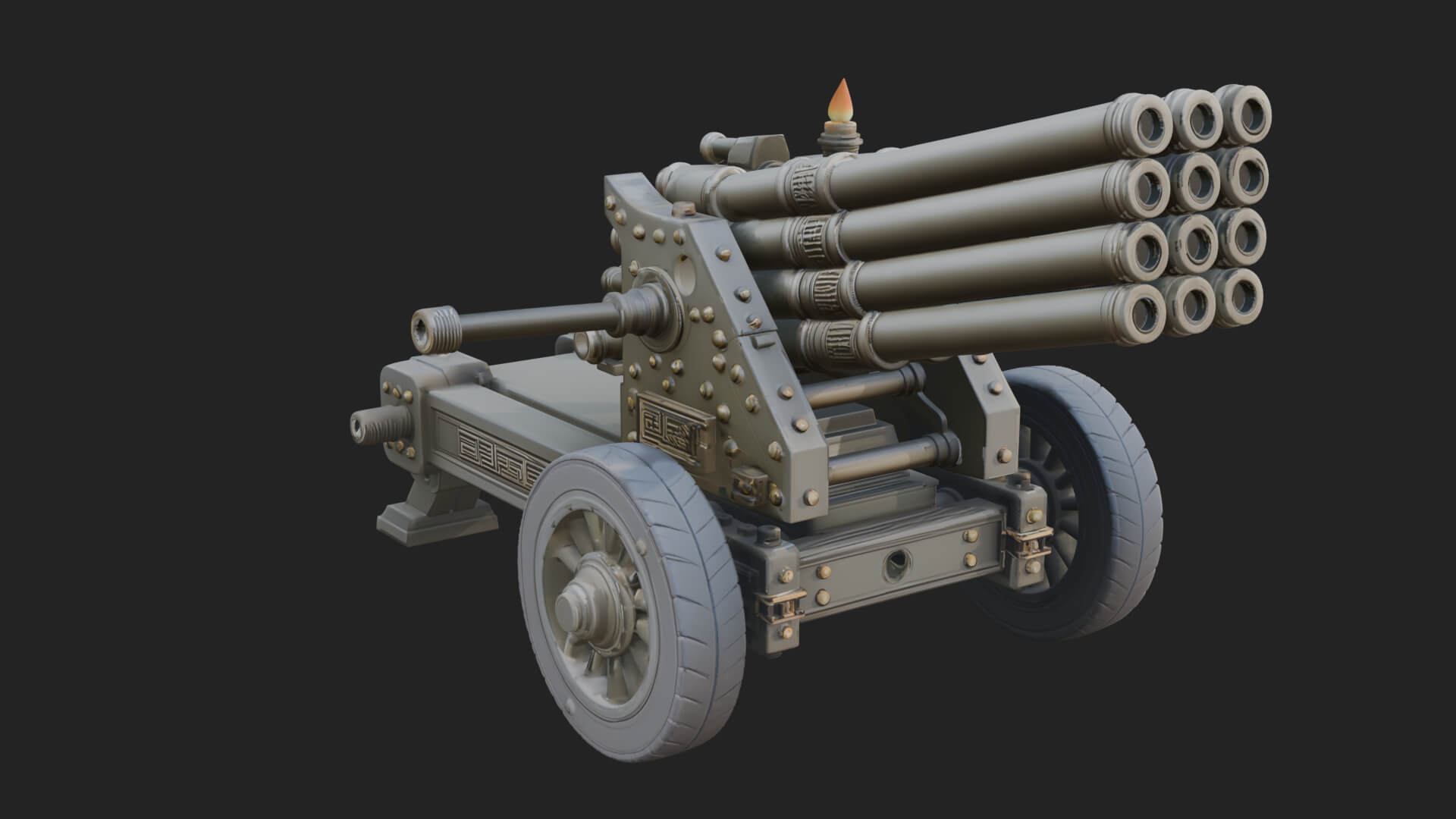 Multi Barrel Rocket Model Design 1 3D Print Model 3D Model