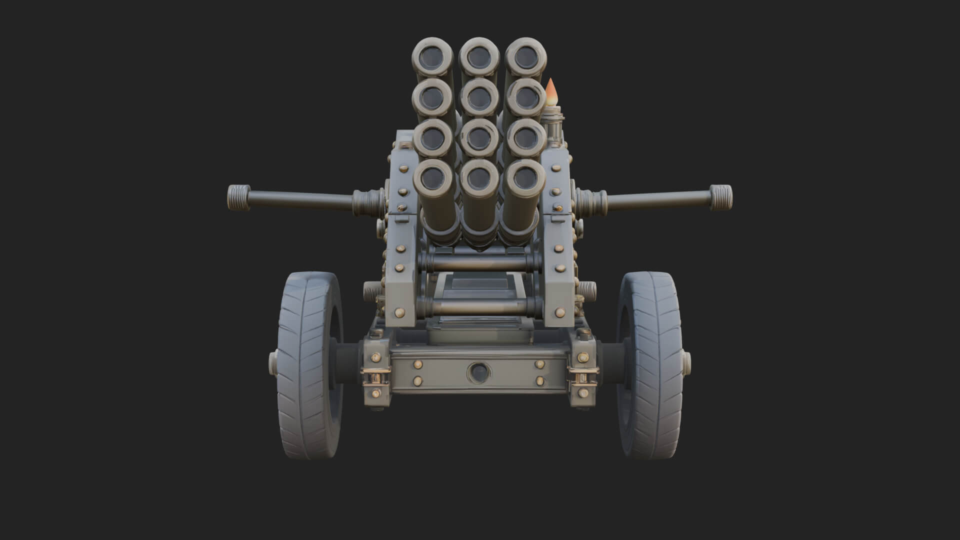 Multi Barrel Rocket Model Design 1 3D Print Model 3D Model