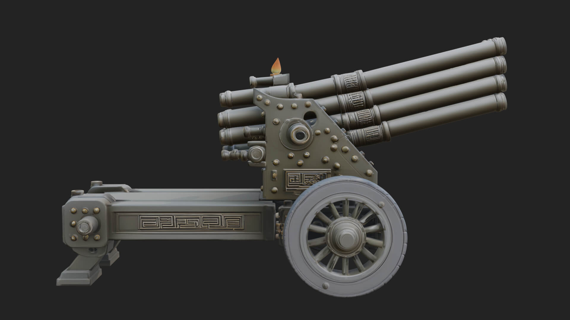 Multi Barrel Rocket Model Design 1 3D Print Model 3D Model