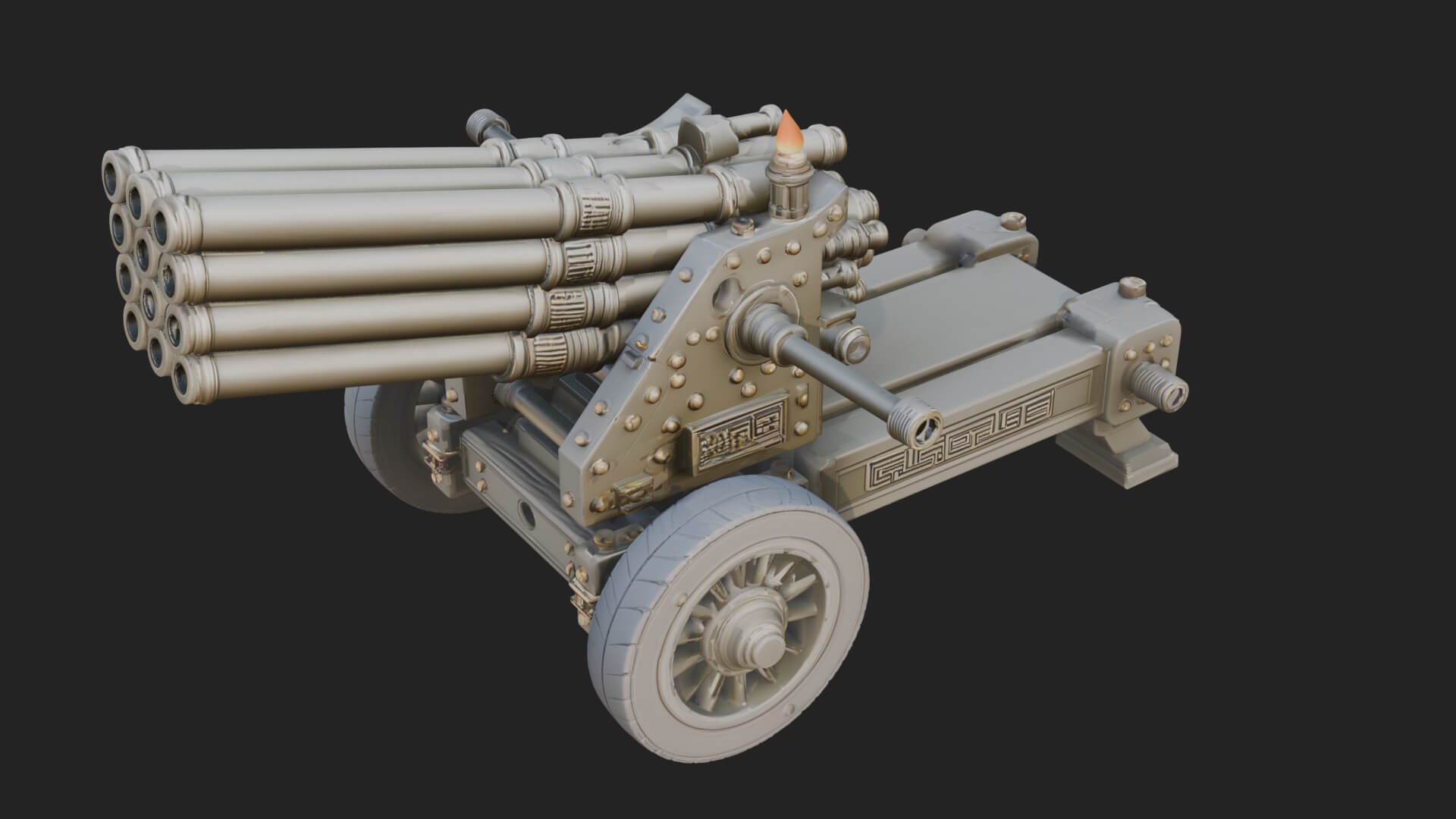 Multi Barrel Rocket Model Design 1 3D Print Model 3D Model