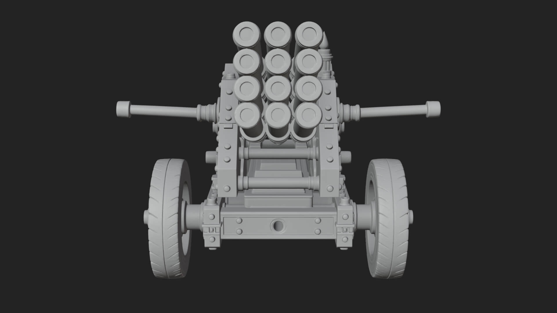 Multi Barrel Rocket Model Design 1 3D Print Model 3D Model
