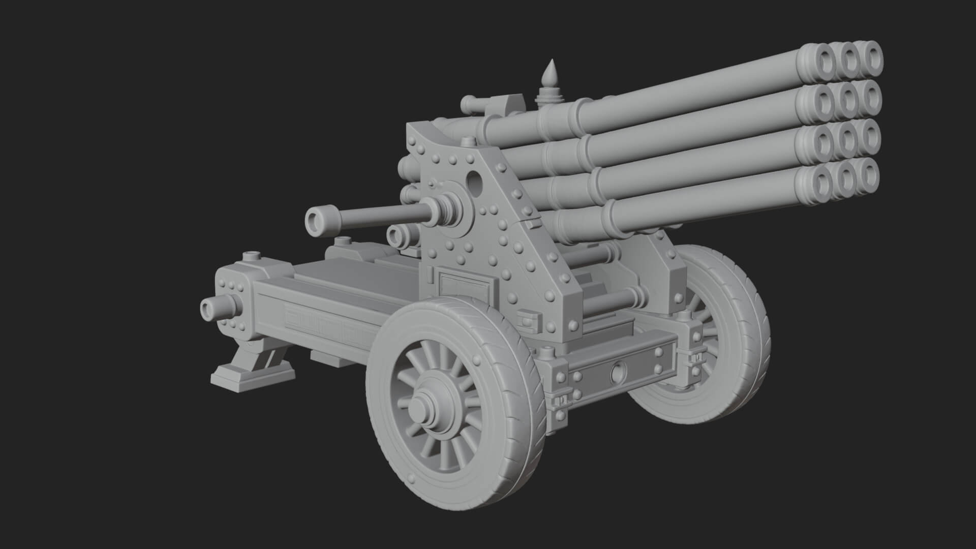 Multi Barrel Rocket Model Design 1 3D Print Model 3D Model
