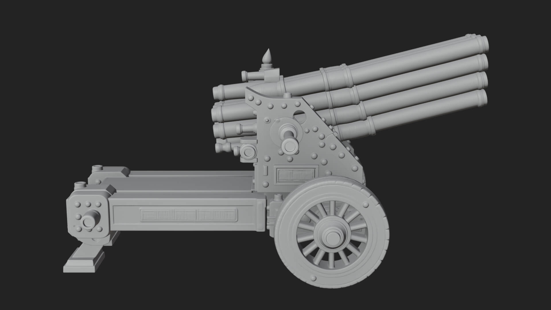 Multi Barrel Rocket Model Design 1 3D Print Model 3D Model