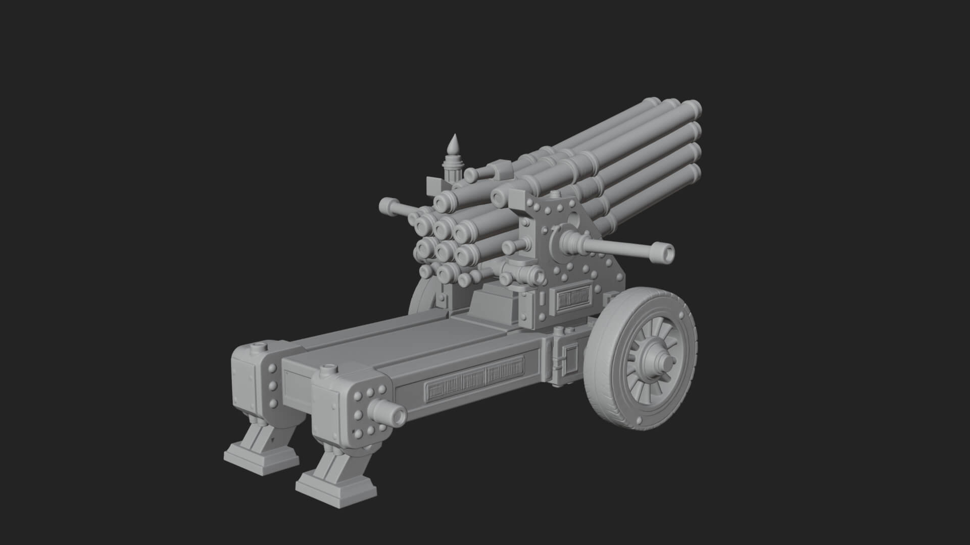 Multi Barrel Rocket Model Design 1 3D Print Model 3D Model