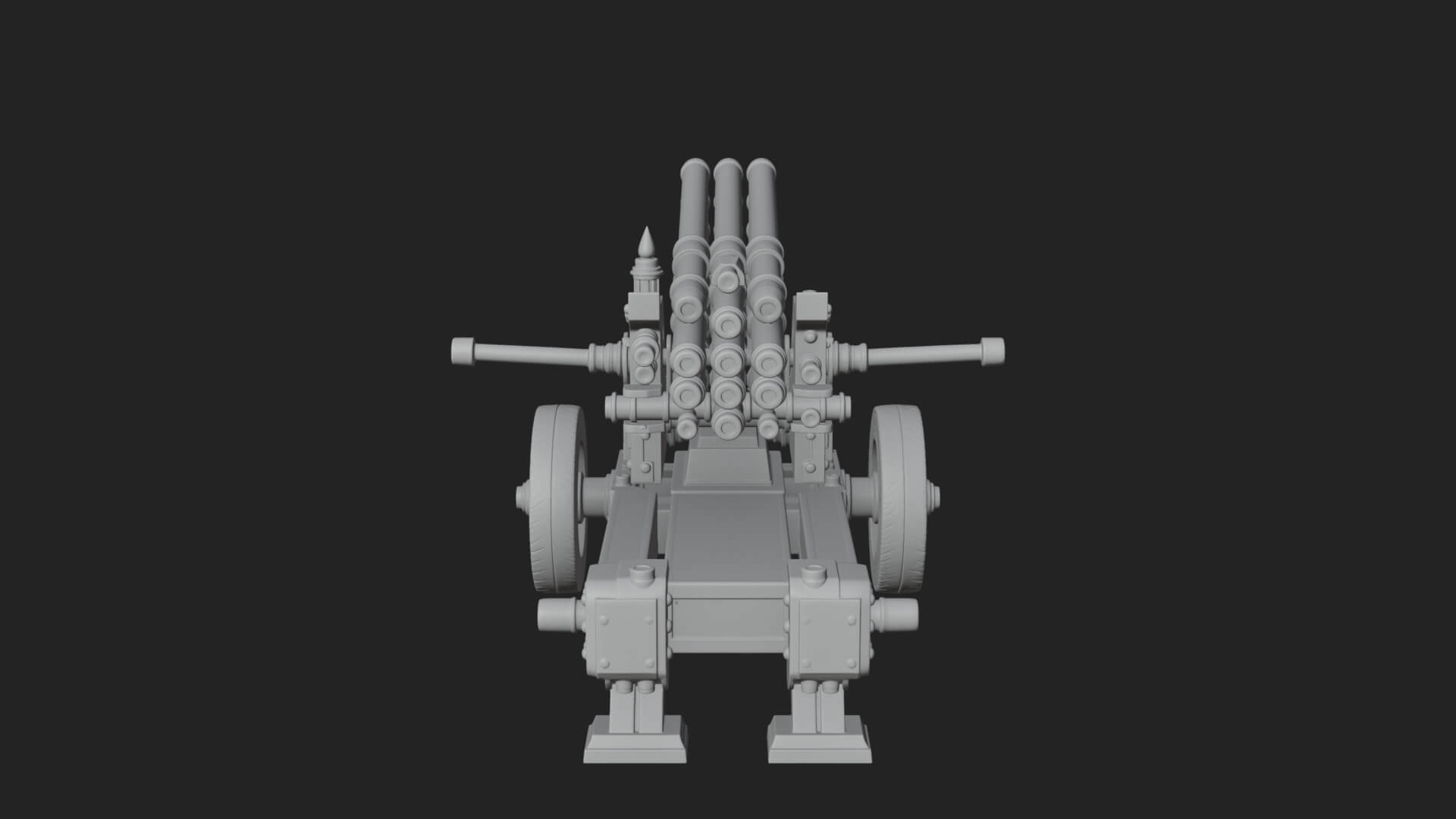 Multi Barrel Rocket Model Design 1 3D Print Model 3D Model