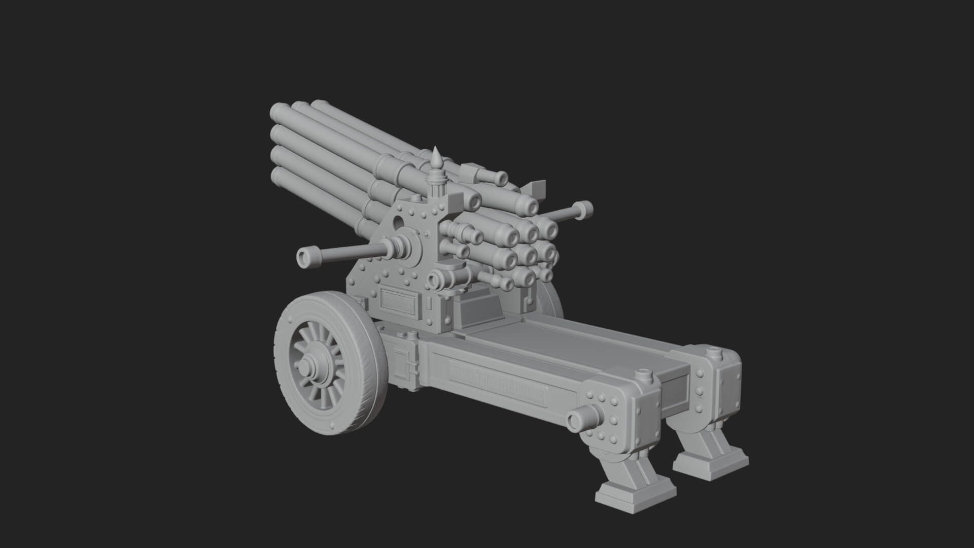 Multi Barrel Rocket Model Design 1 3D Print Model 3D Model