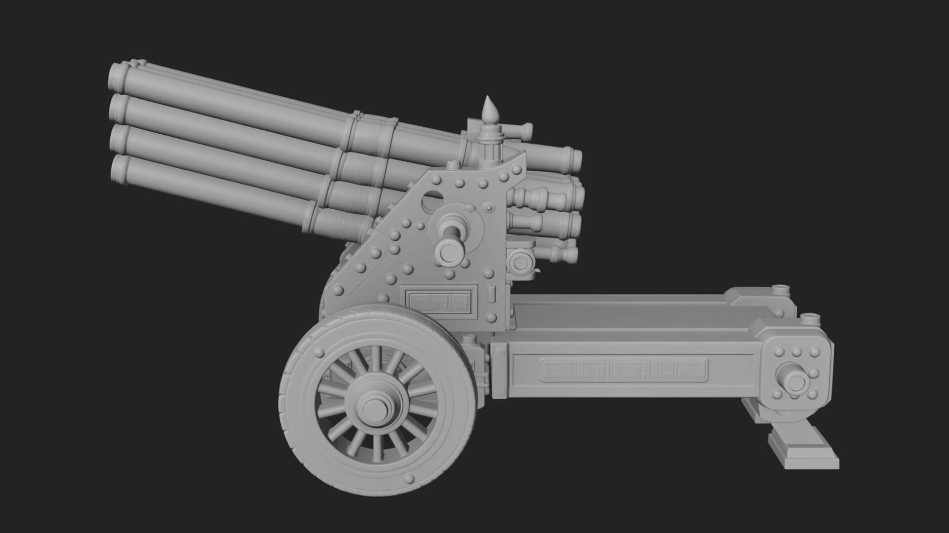 Multi Barrel Rocket Model Design 1 3D Print Model 3D Model