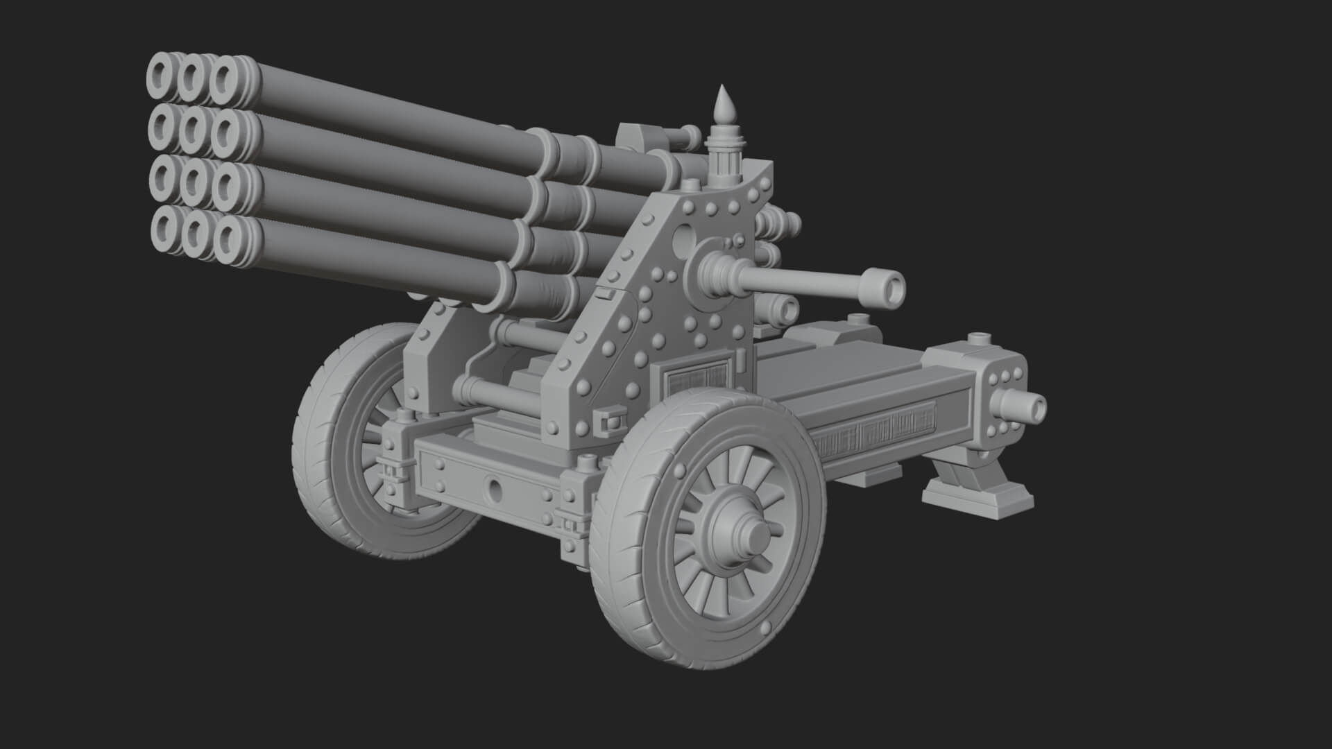 Multi Barrel Rocket Model Design 1 3D Print Model 3D Model
