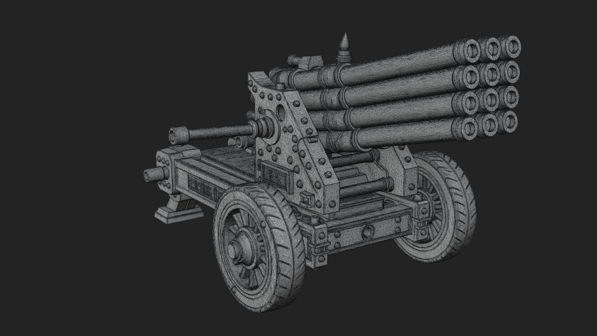 Multi Barrel Rocket Model Design 1 3D Print Model 3D Model
