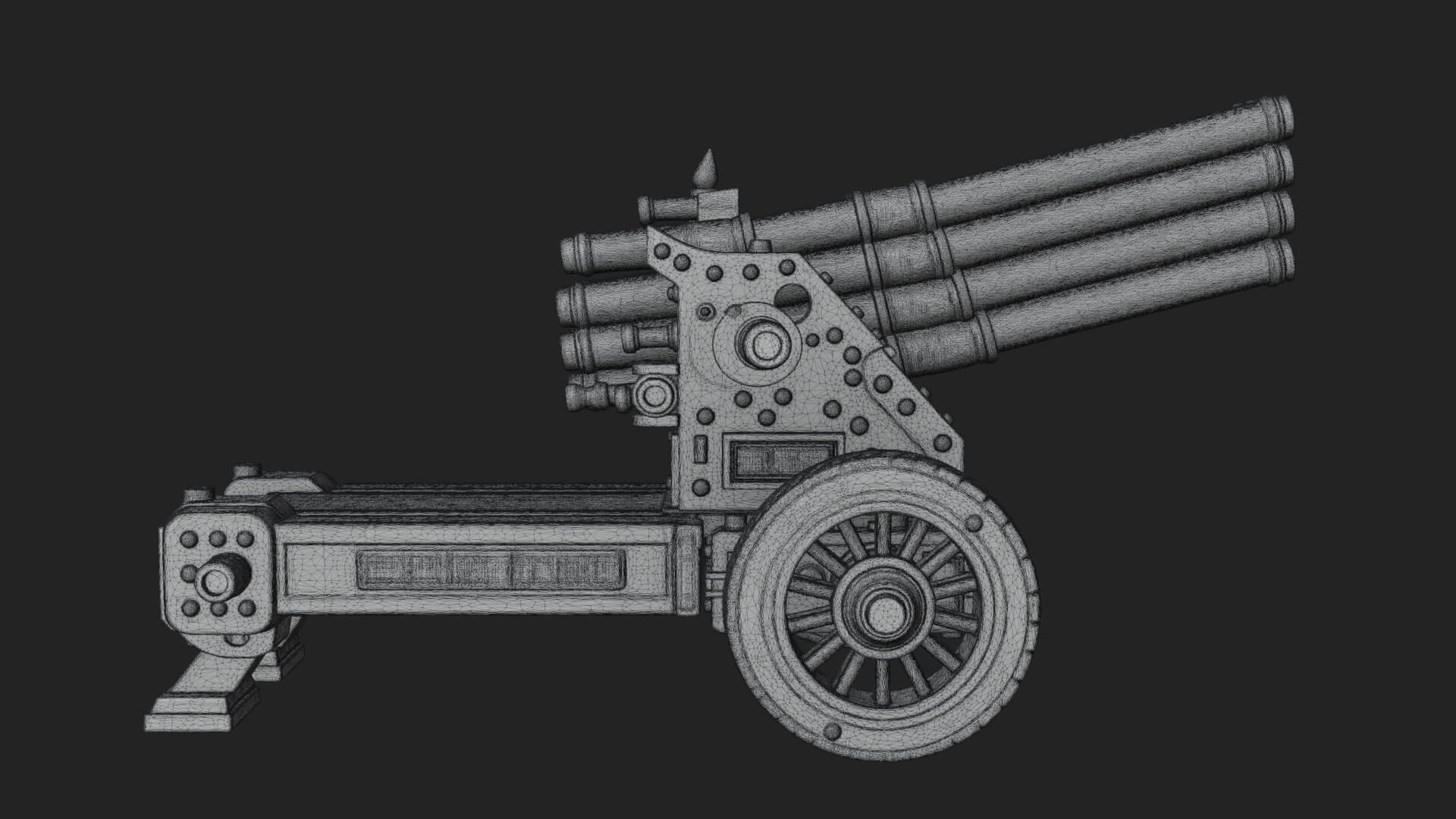 Multi Barrel Rocket Model Design 1 3D Print Model 3D Model
