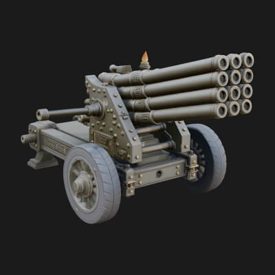 Multi Barrel Rocket Model Design 1 3D Print Model