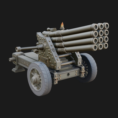 Multi Barrel Rocket Model Design 1 3D Print Model