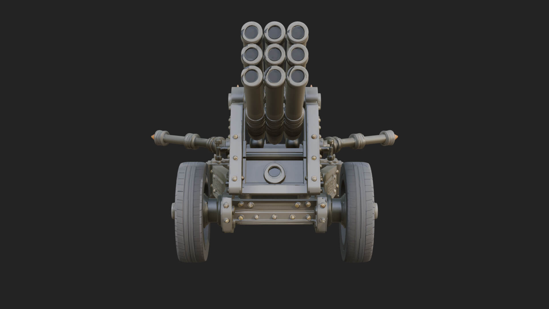 Multi Barrel Rocket Model Design 2 3D Print Model 3D Model