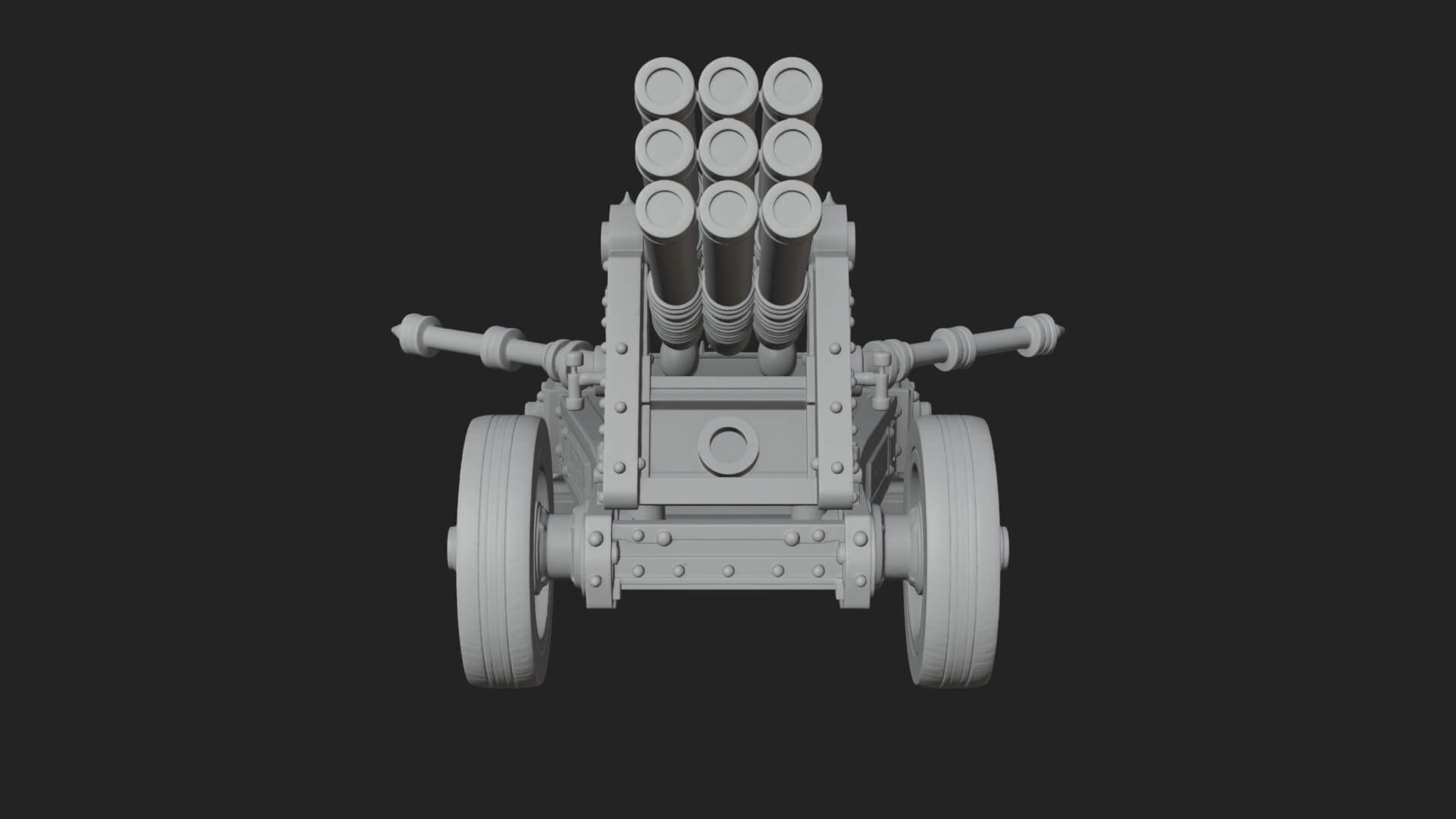 Multi Barrel Rocket Model Design 2 3D Print Model 3D Model