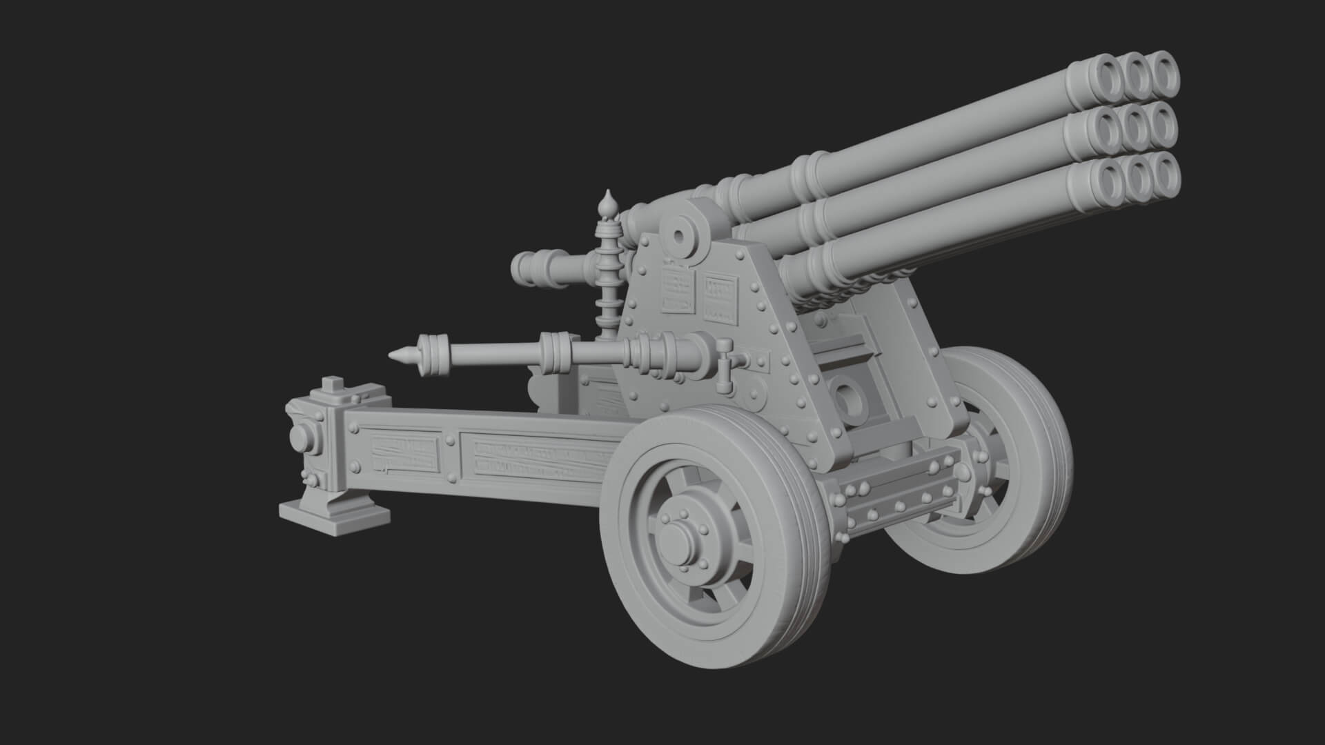 Multi Barrel Rocket Model Design 2 3D Print Model 3D Model