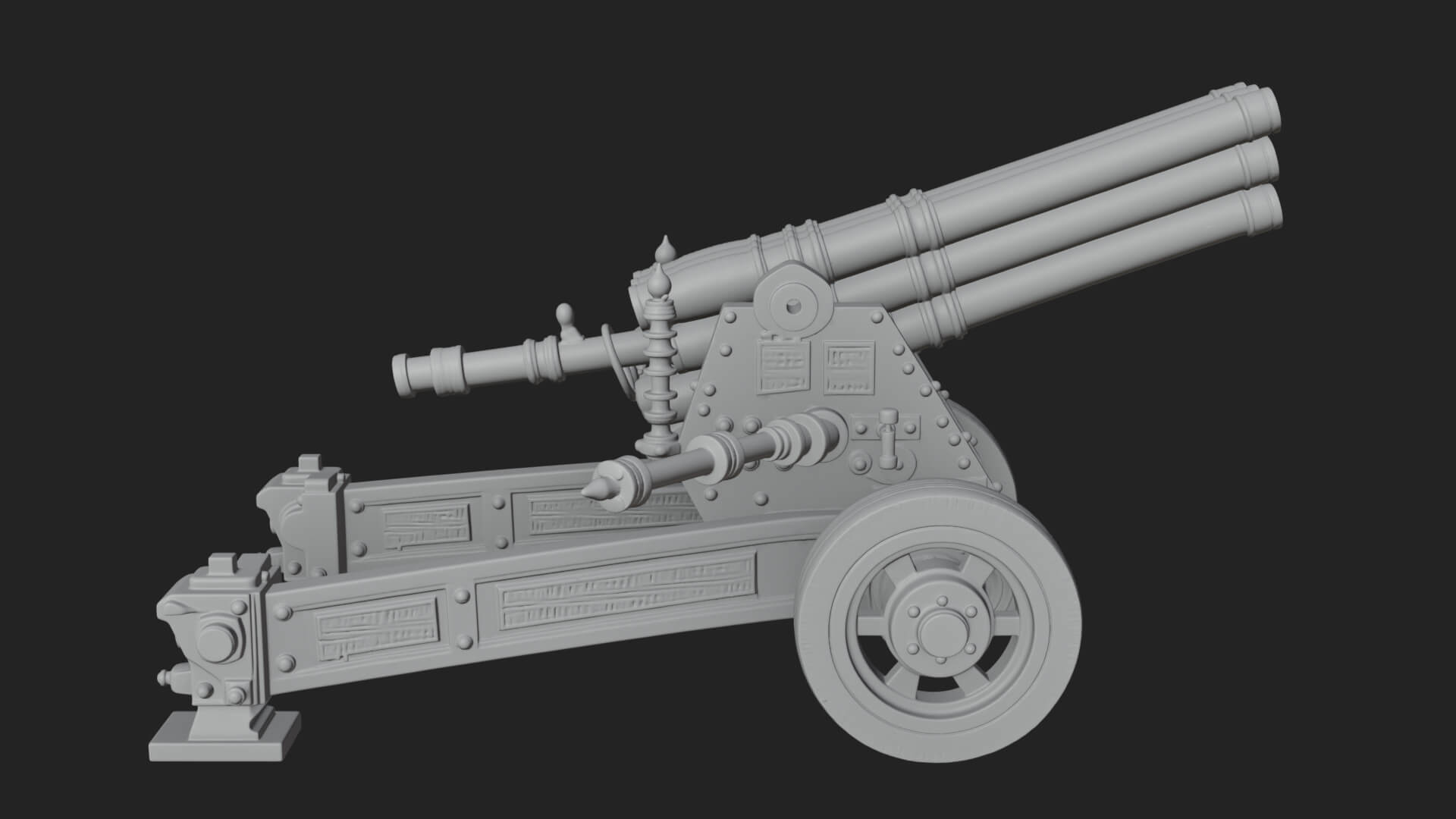 Multi Barrel Rocket Model Design 2 3D Print Model 3D Model