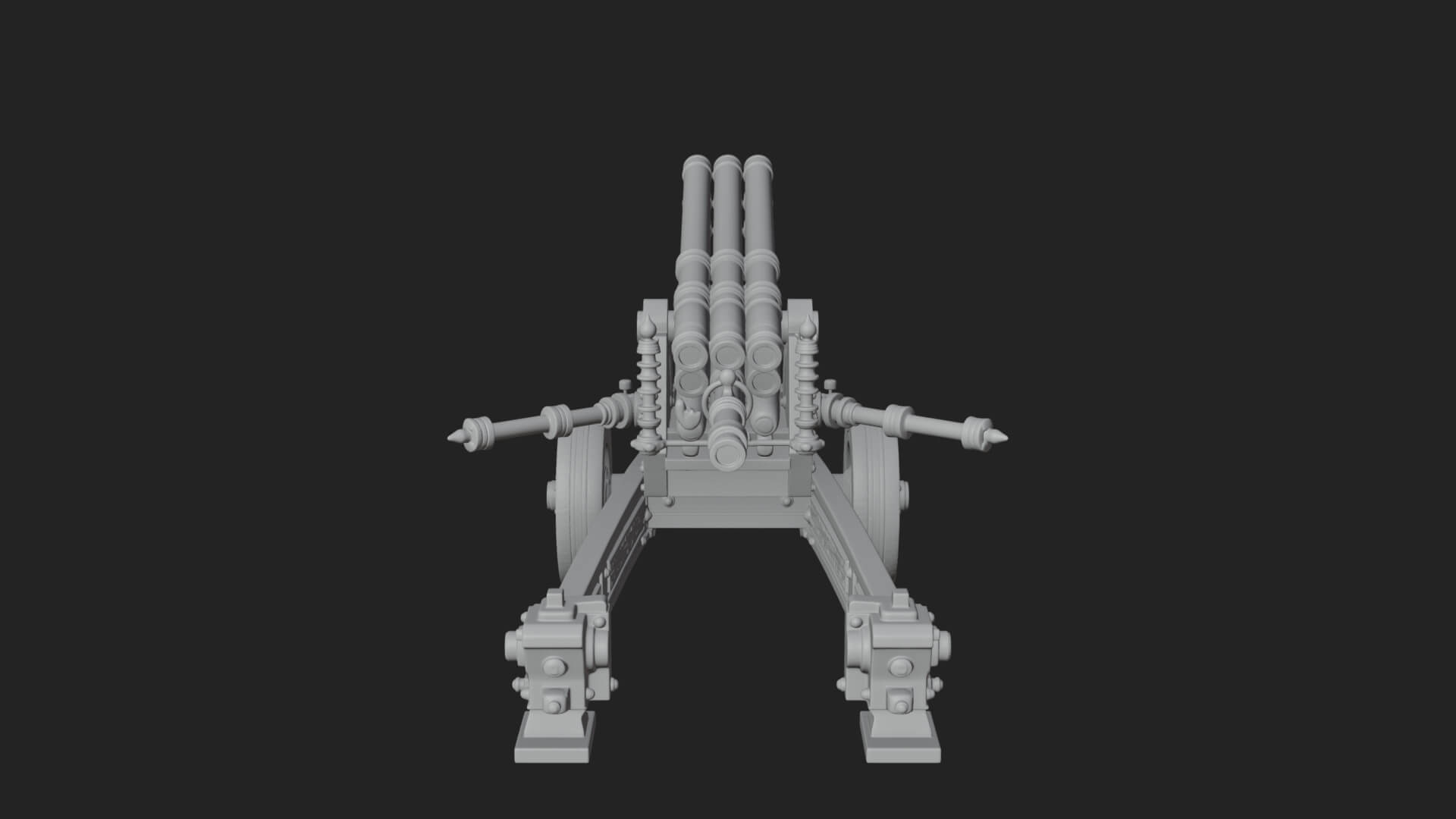 Multi Barrel Rocket Model Design 2 3D Print Model 3D Model