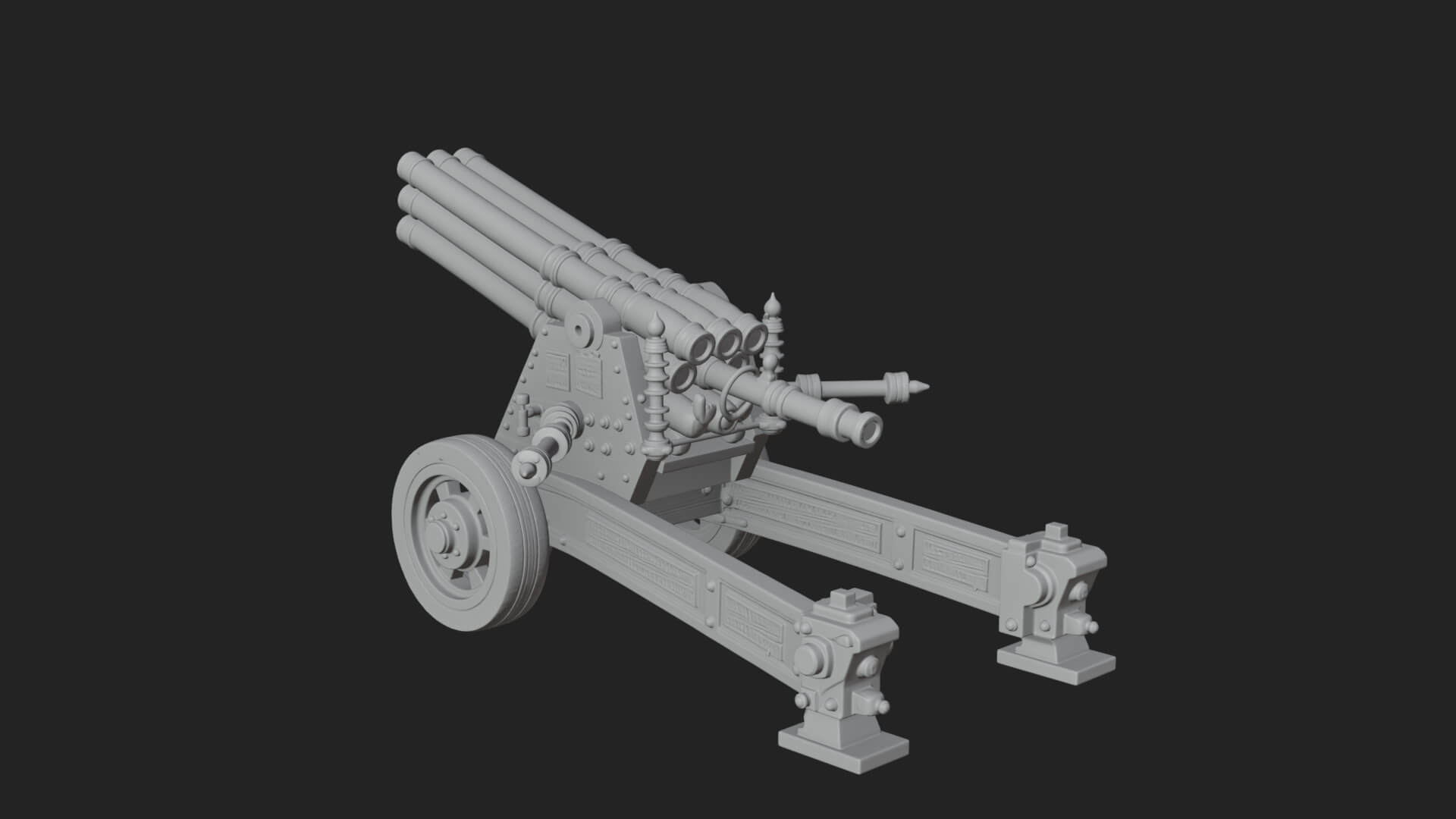Multi Barrel Rocket Model Design 2 3D Print Model 3D Model