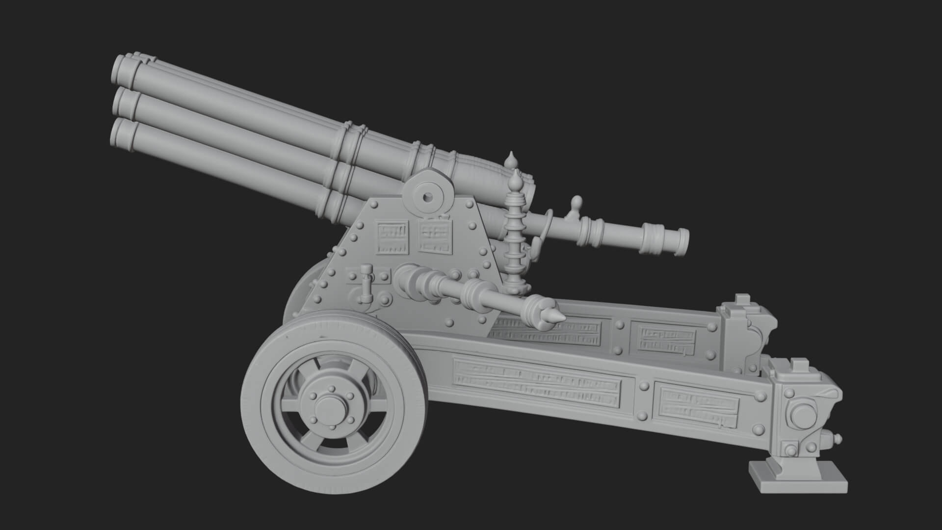 Multi Barrel Rocket Model Design 2 3D Print Model 3D Model