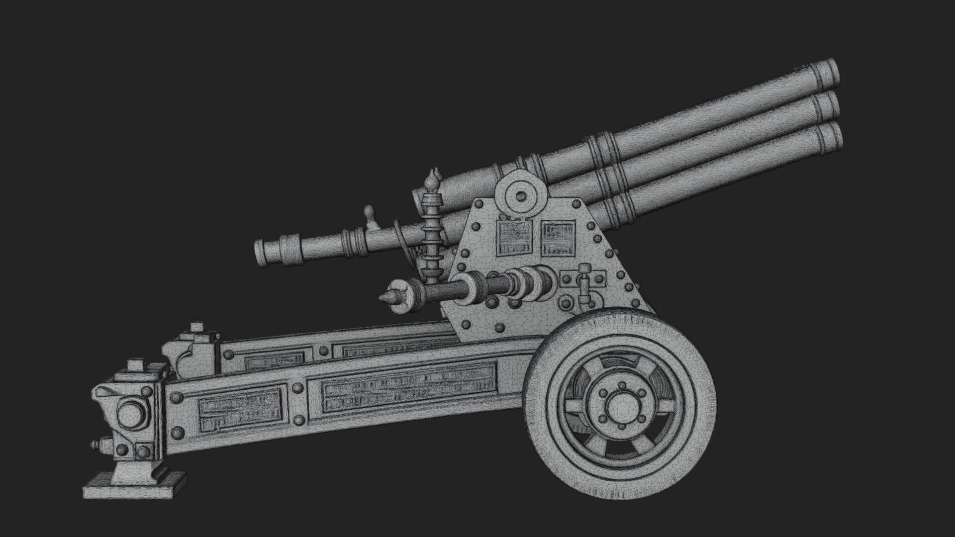 Multi Barrel Rocket Model Design 2 3D Print Model 3D Model