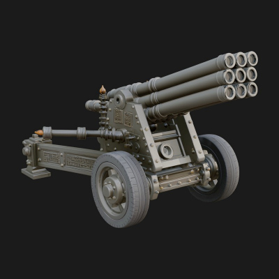 Multi Barrel Rocket Model Design 2 3D Print Model
