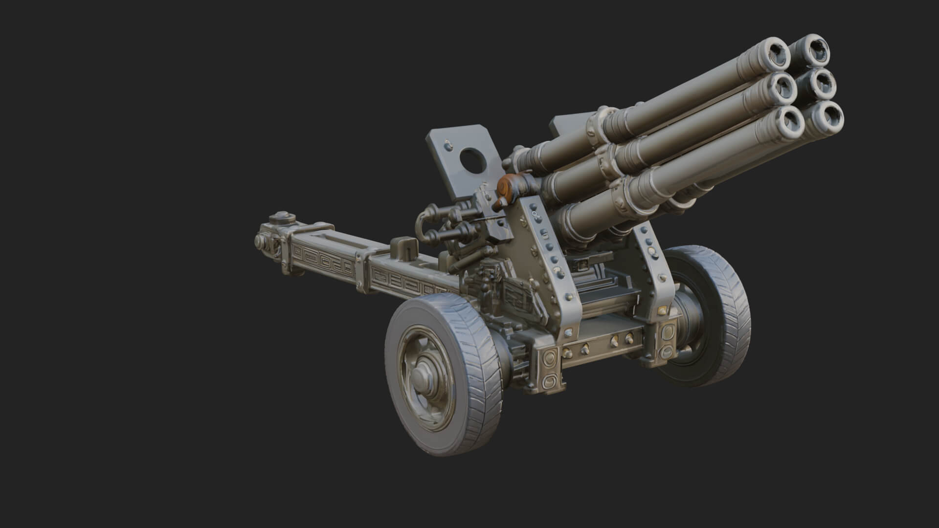 Multi Barrel Rocket Model Design 3 3D Print Model 3D Model