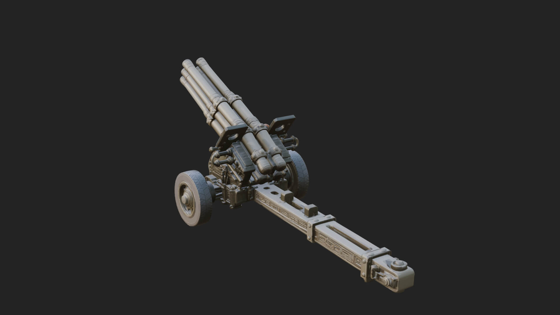 Multi Barrel Rocket Model Design 3 3D Print Model 3D Model