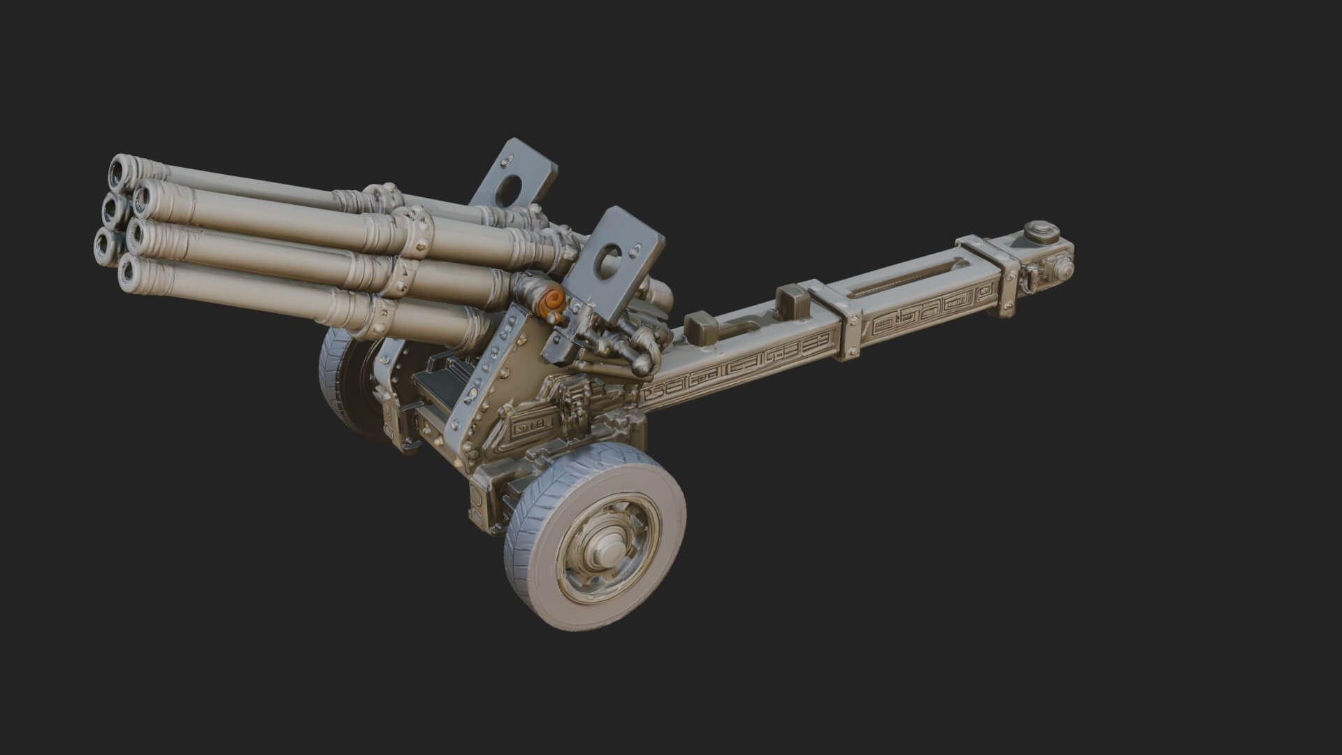 Multi Barrel Rocket Model Design 3 3D Print Model 3D Model