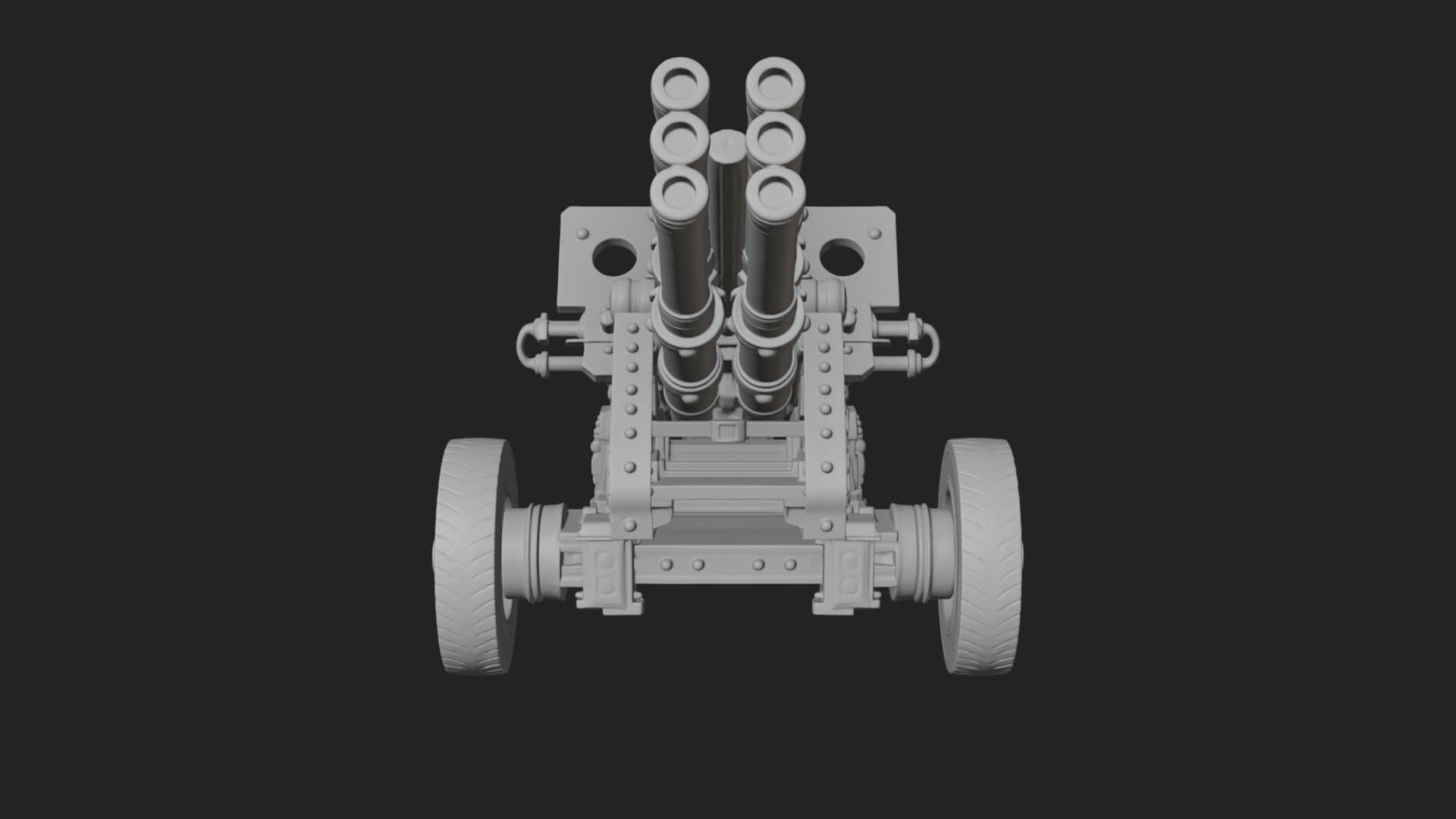 Multi Barrel Rocket Model Design 3 3D Print Model 3D Model