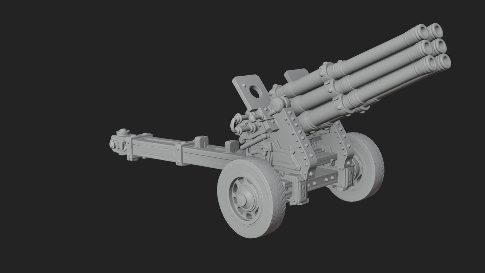 Multi Barrel Rocket Model Design 3 3D Print Model 3D Model