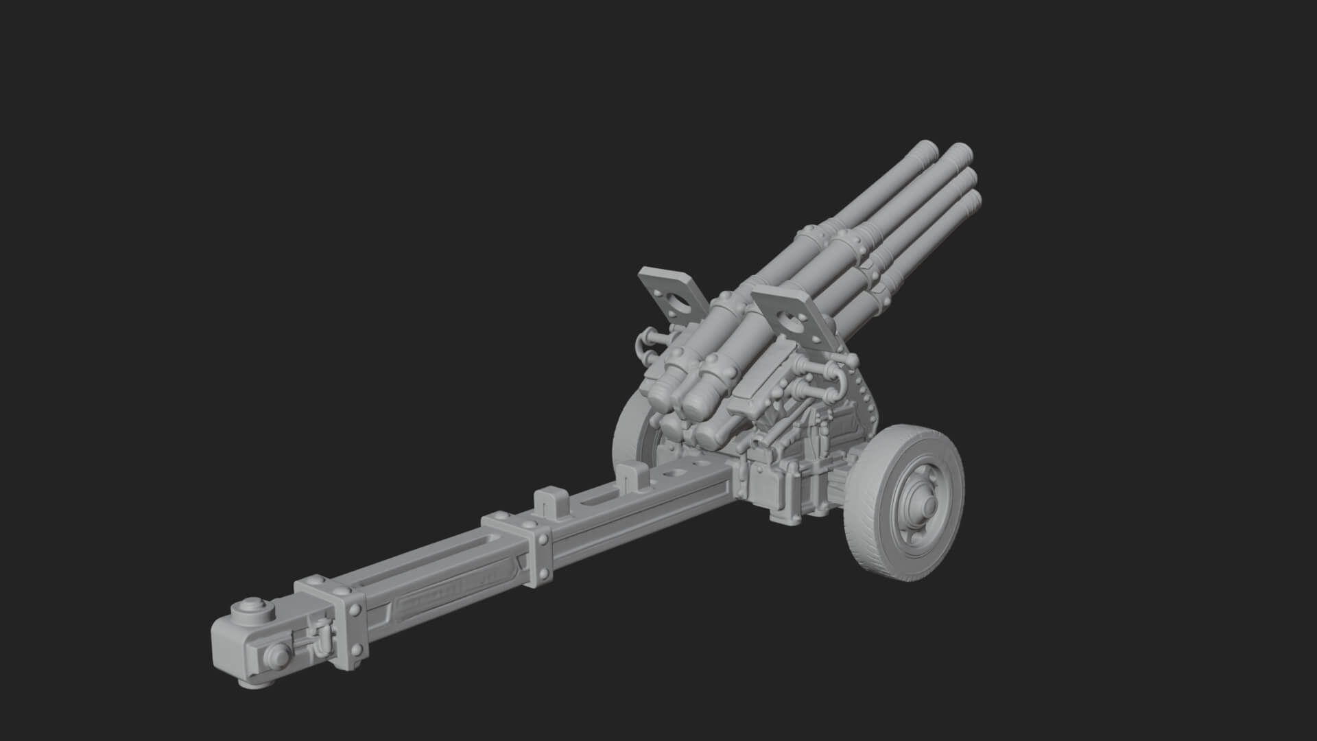 Multi Barrel Rocket Model Design 3 3D Print Model 3D Model