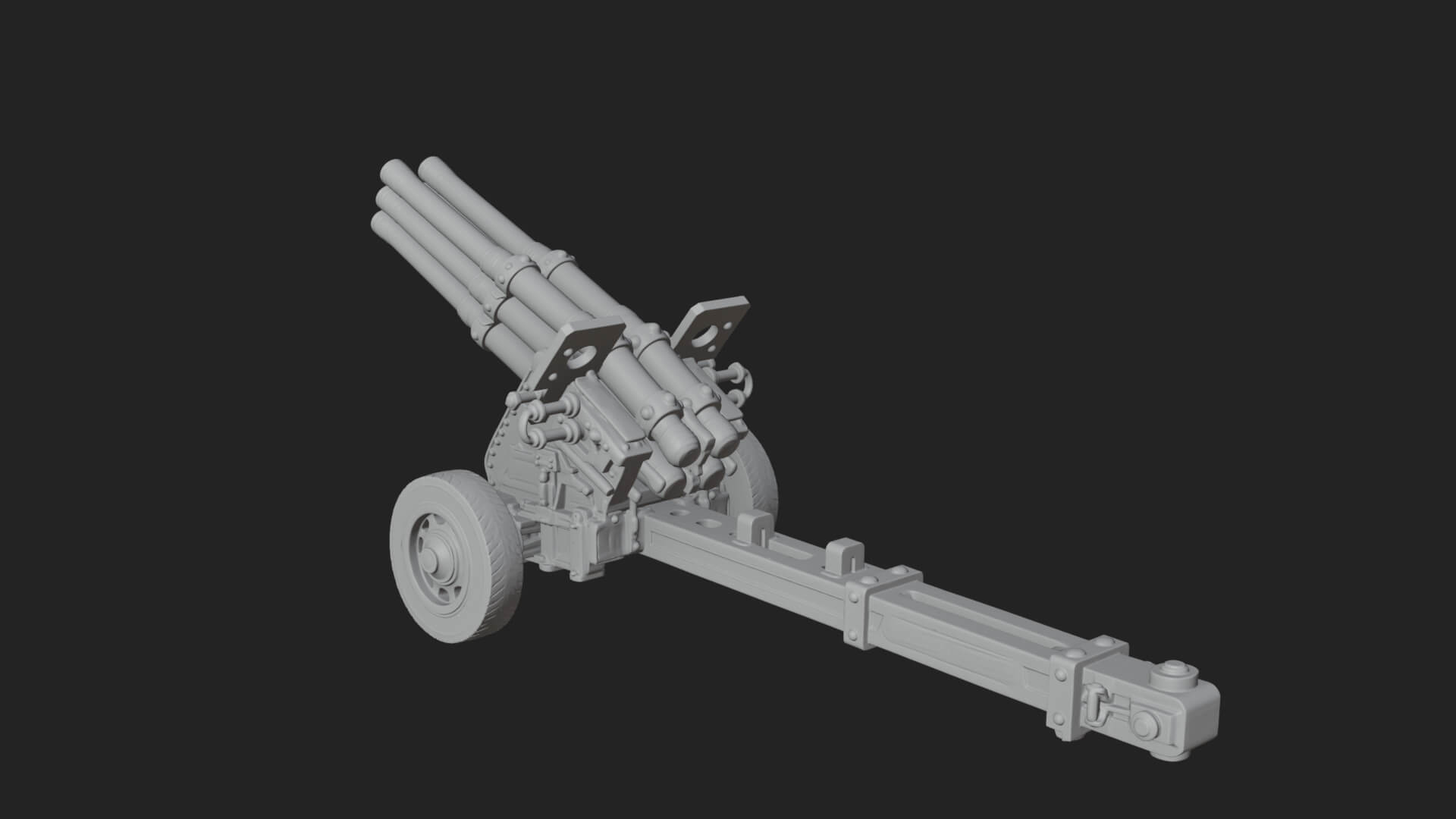 Multi Barrel Rocket Model Design 3 3D Print Model 3D Model