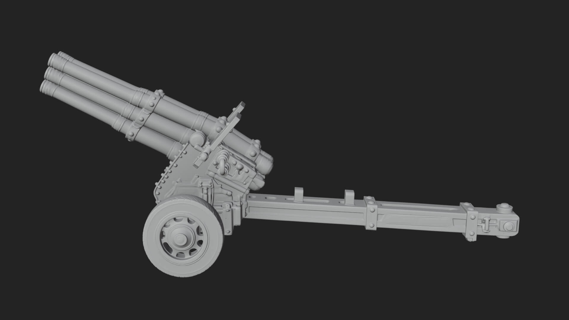 Multi Barrel Rocket Model Design 3 3D Print Model 3D Model
