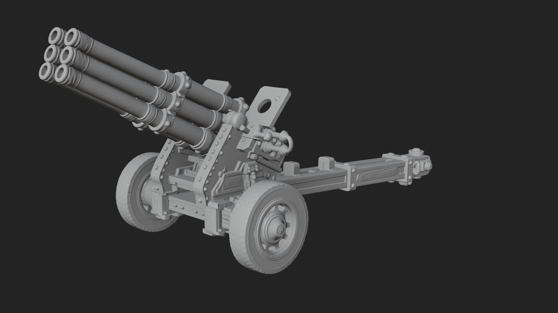 Multi Barrel Rocket Model Design 3 3D Print Model 3D Model