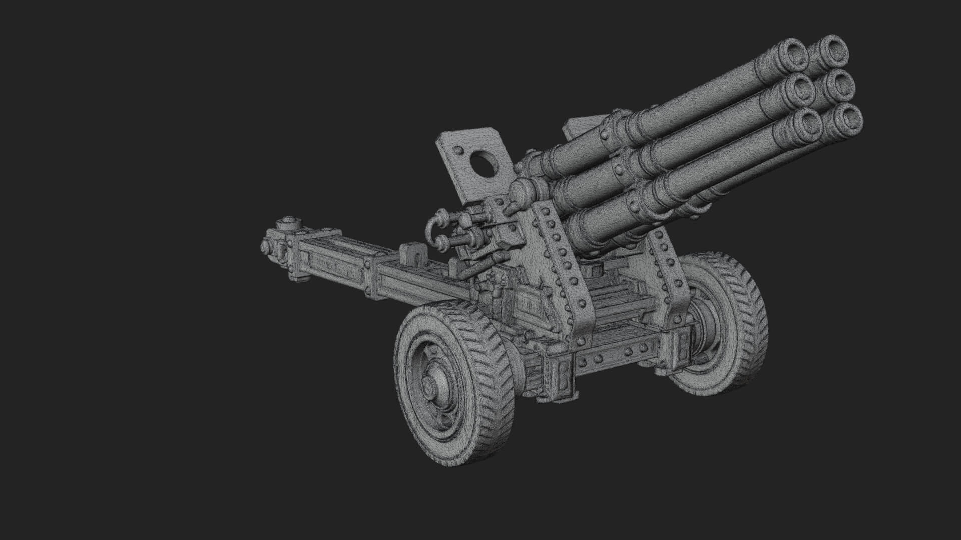 Multi Barrel Rocket Model Design 3 3D Print Model 3D Model