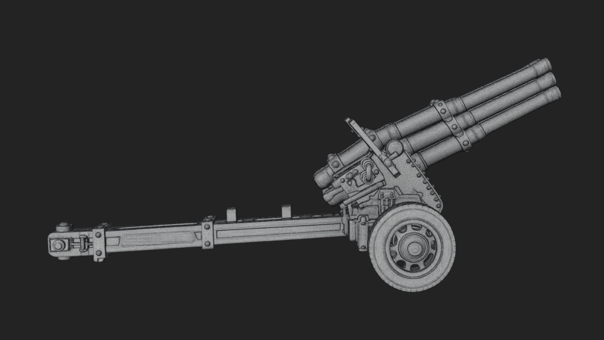 Multi Barrel Rocket Model Design 3 3D Print Model 3D Model