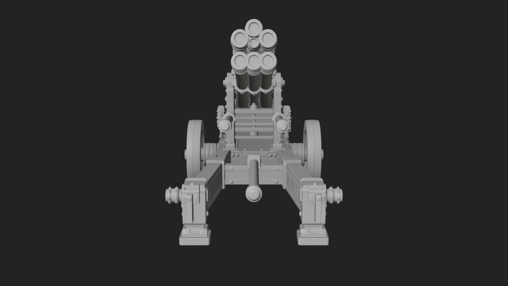Multi Barrel Rocket Model Design 4 3D Print Model 3D Model