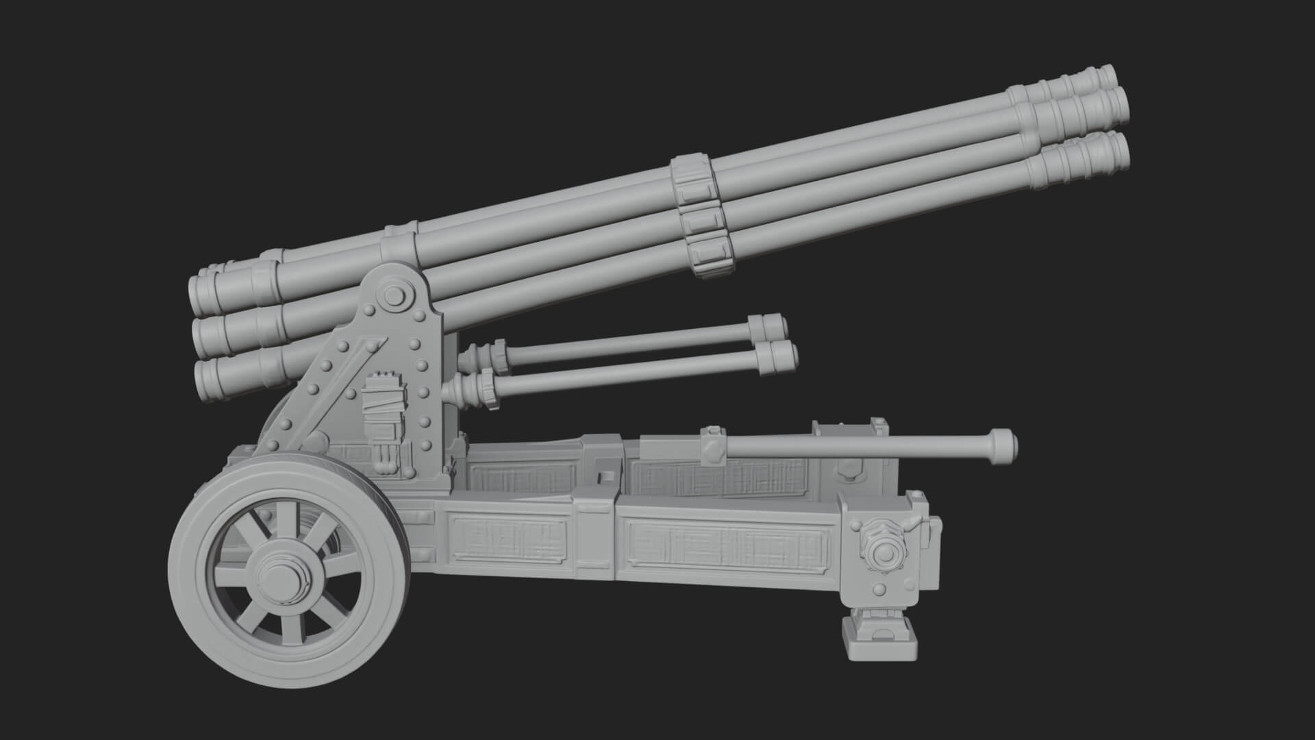 Multi Barrel Rocket Model Design 4 3D Print Model 3D Model