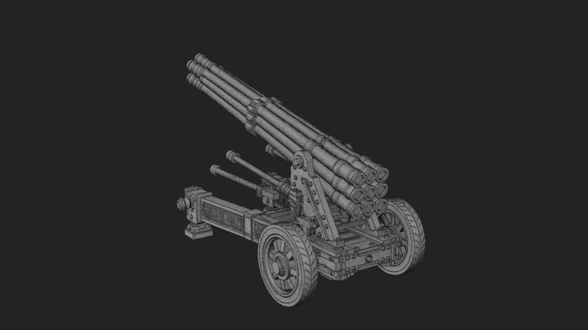 Multi Barrel Rocket Model Design 4 3D Print Model 3D Model