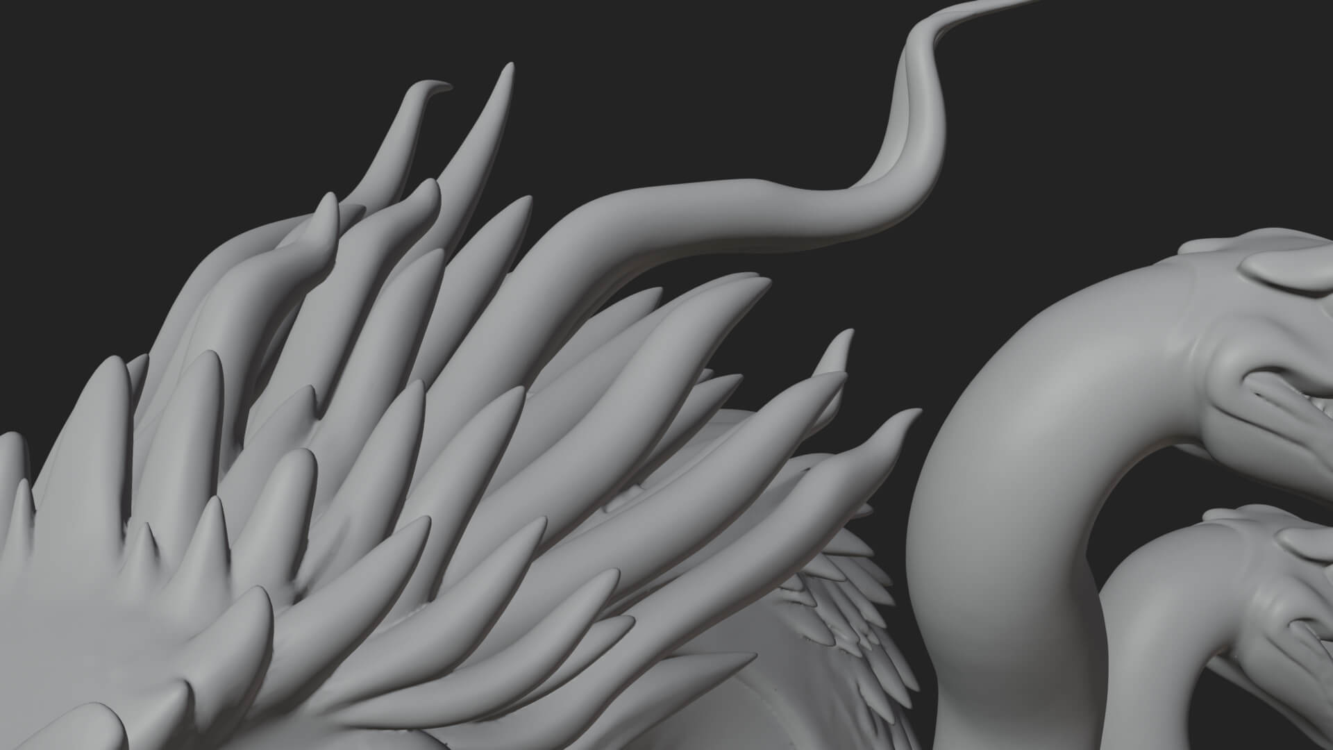 Multi-Headed Hydra Statue Design 1 3D Print Model 3D Model