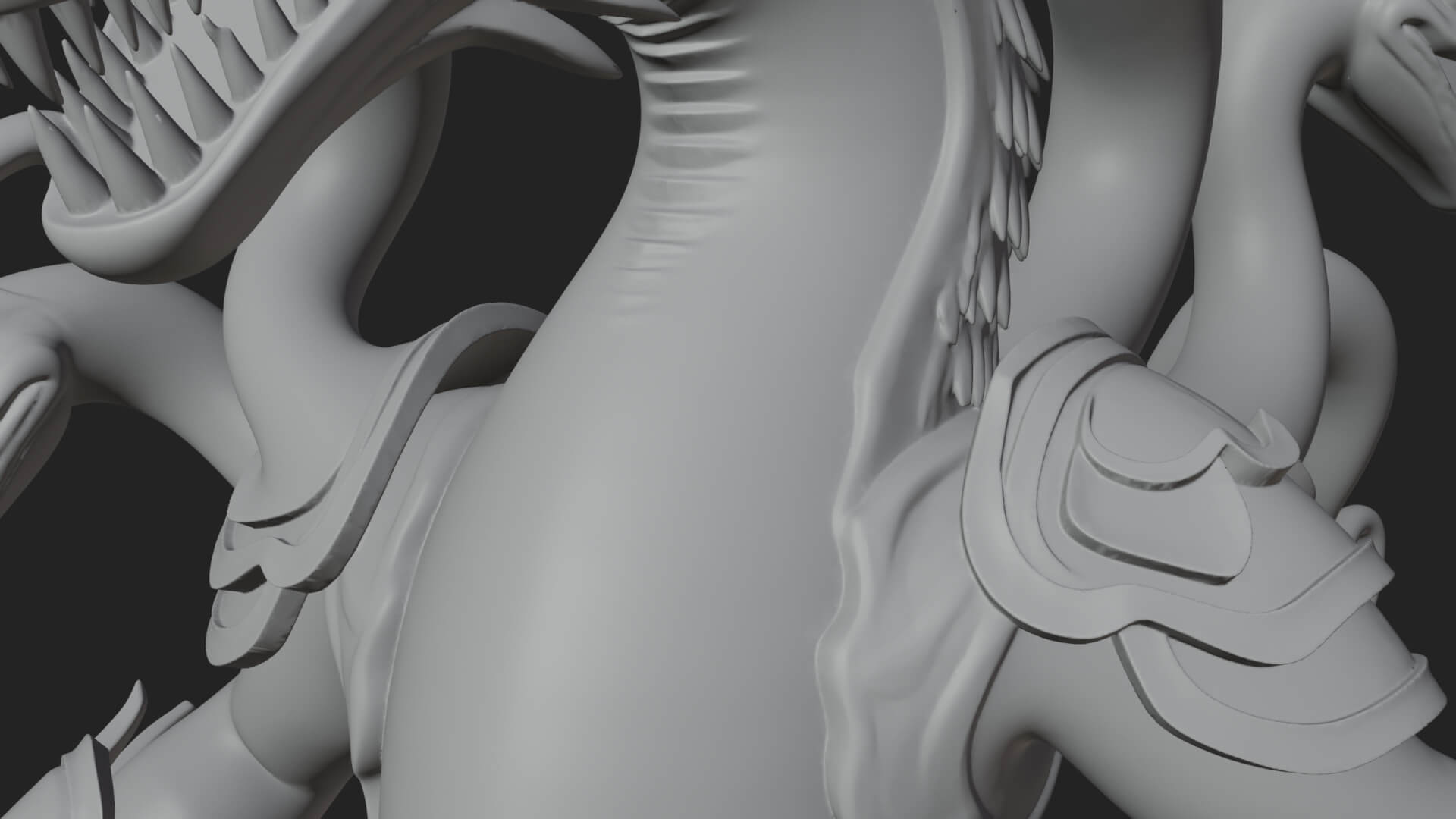 Multi-Headed Hydra Statue Design 1 3D Print Model 3D Model
