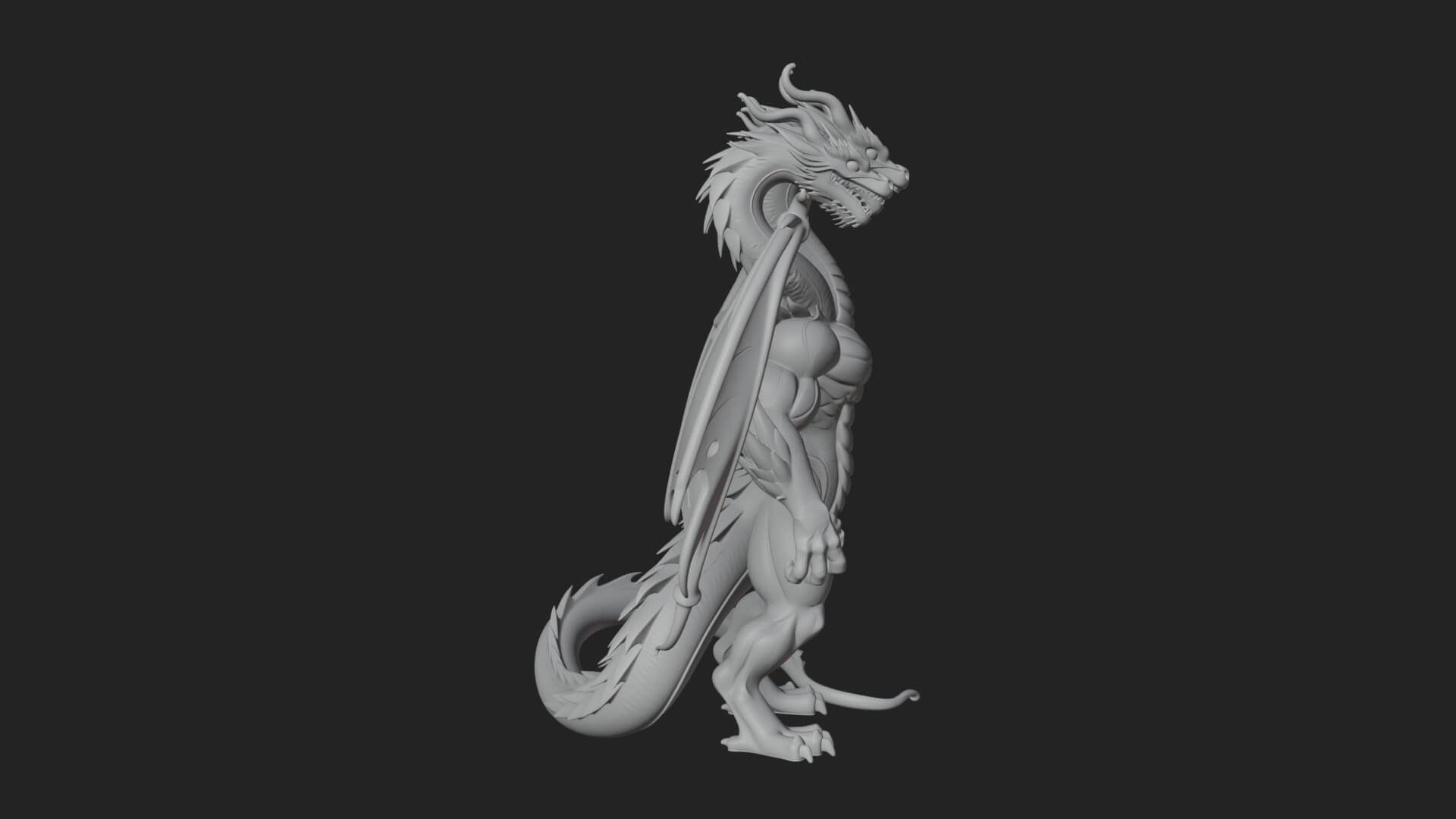 Multi-Headed Hydra Statue Design 10 3D Print Model 3D Model