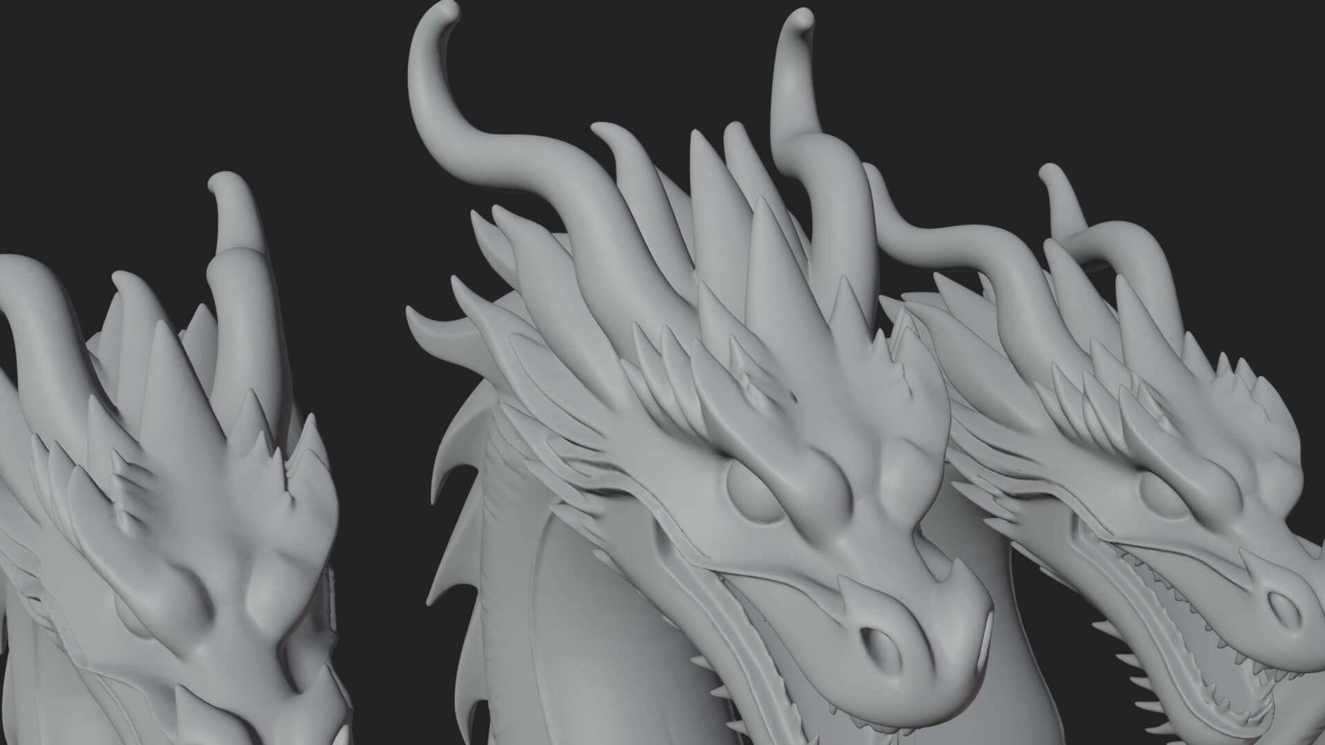 Multi-Headed Hydra Statue Design 10 3D Print Model 3D Model