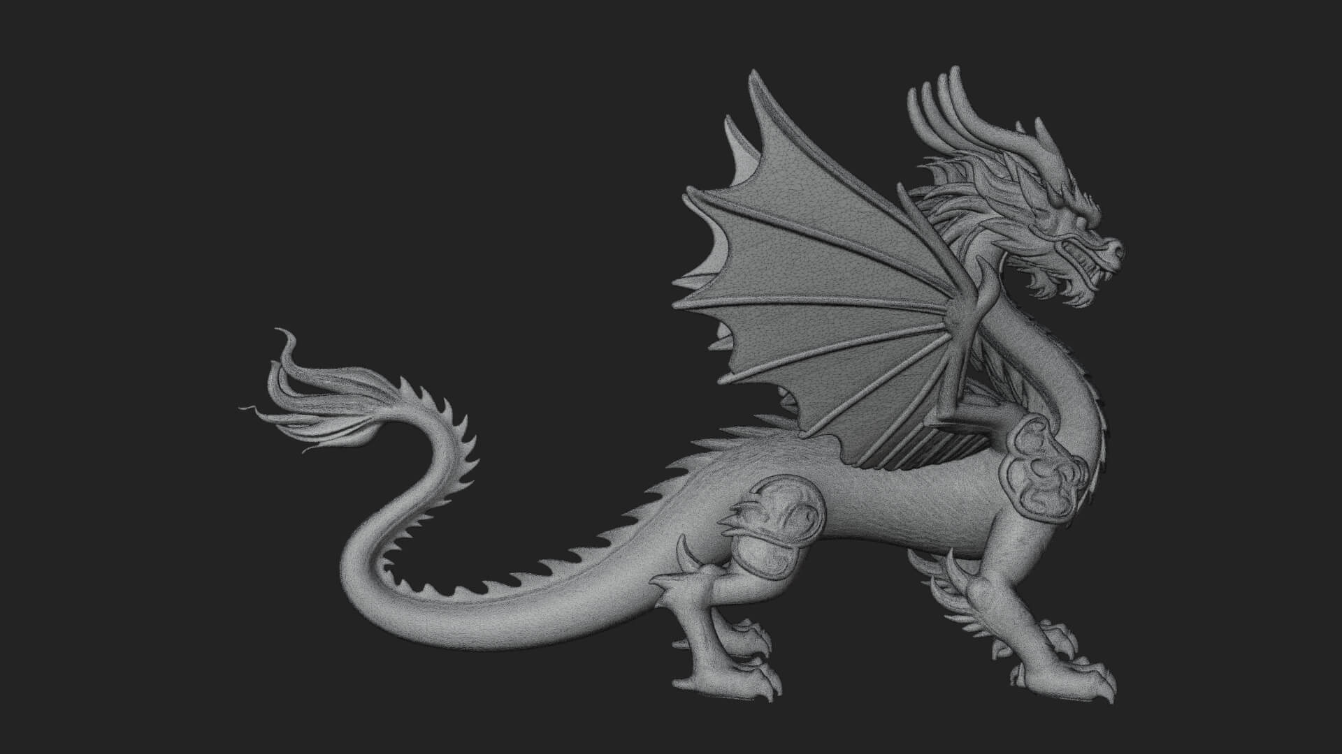 Multi-Headed Hydra Statue Design 2 3D Print Model 3D Model