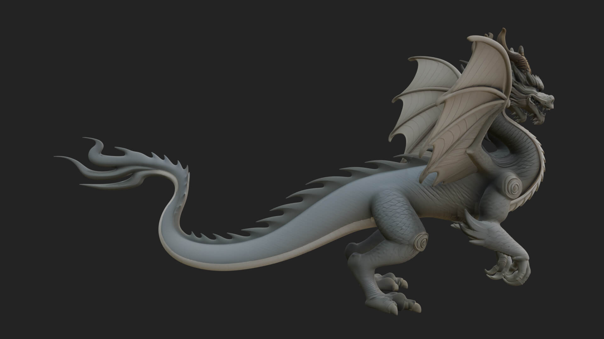 Multi-Headed Hydra Statue Design 3 3D Print Model 3D Model