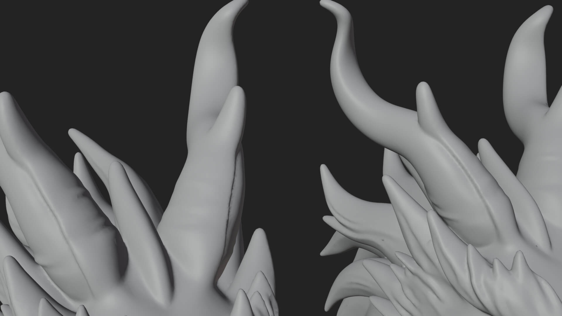 Multi-Headed Hydra Statue Design 3 3D Print Model 3D Model