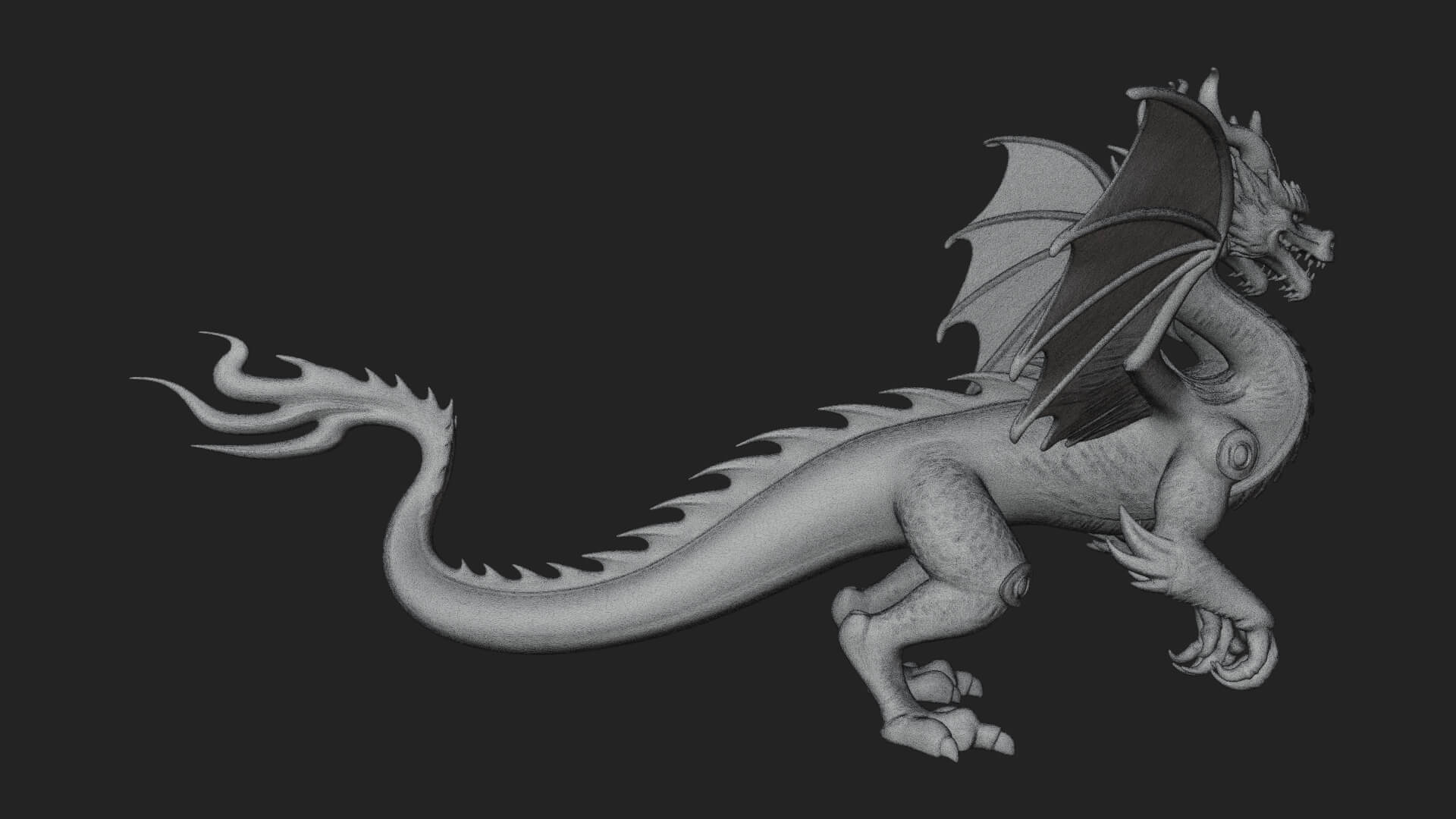 Multi-Headed Hydra Statue Design 3 3D Print Model 3D Model