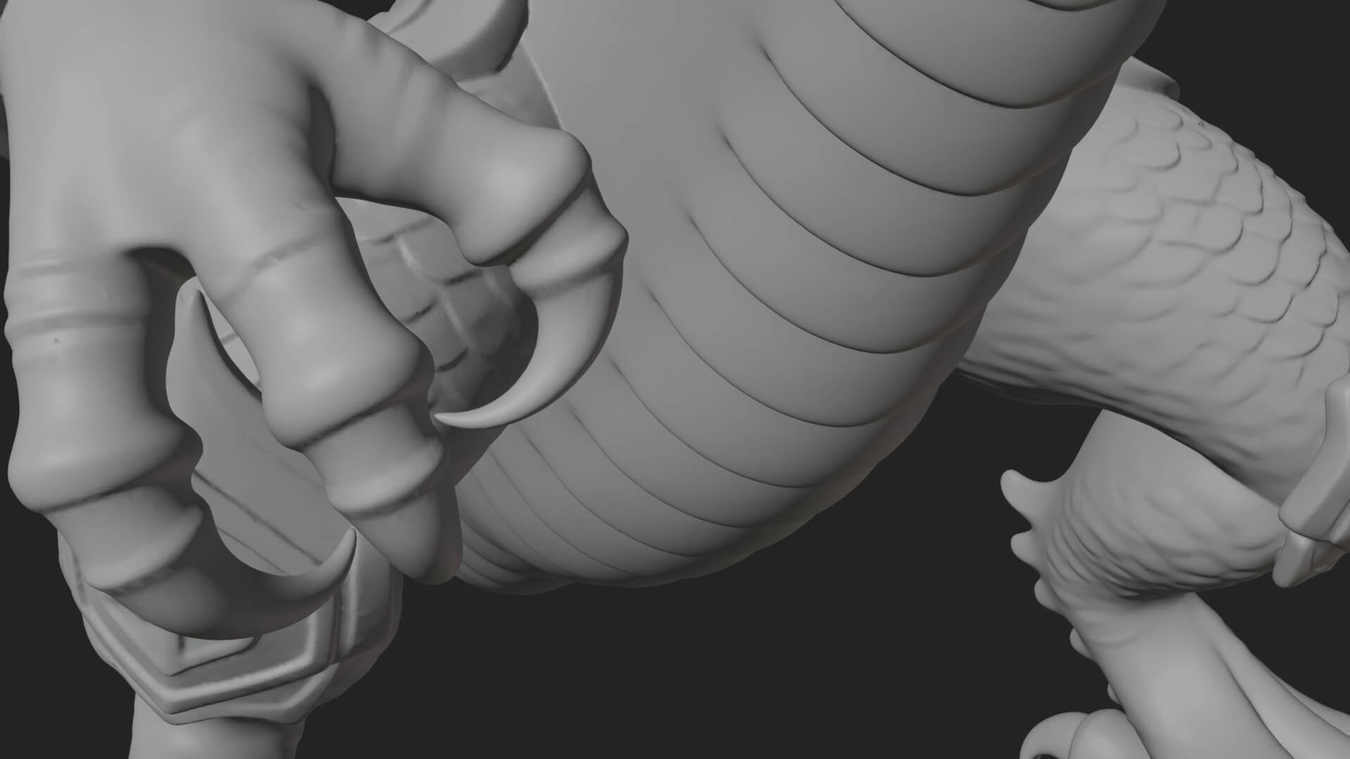 Multi-Headed Hydra Statue Design 4 3D Print Model 3D Model