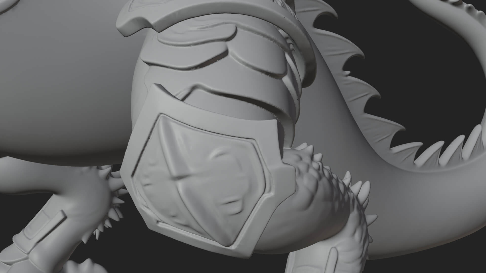 Multi-Headed Hydra Statue Design 5 3D Print Model 3D Model